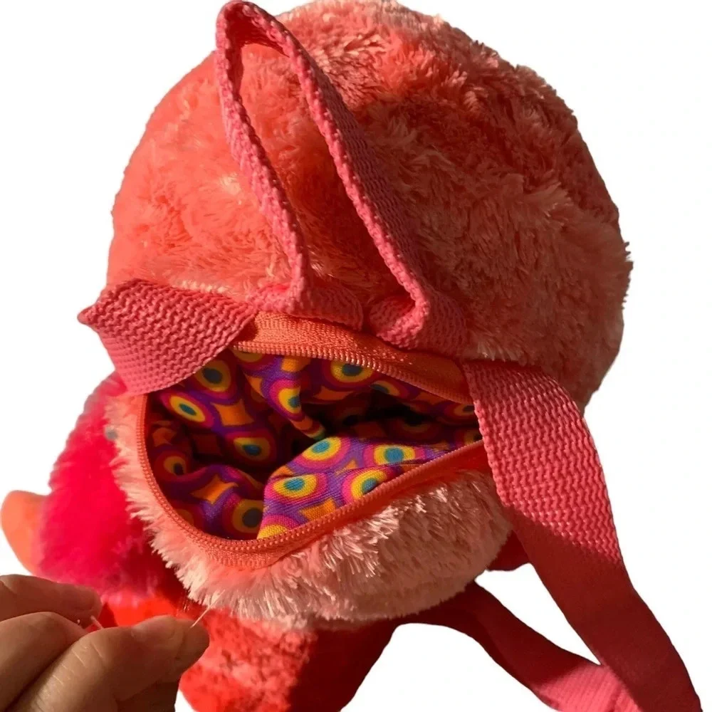 Ty Gear Stuffed Animals ZIPPER Backpack Gilda Flamingo 16